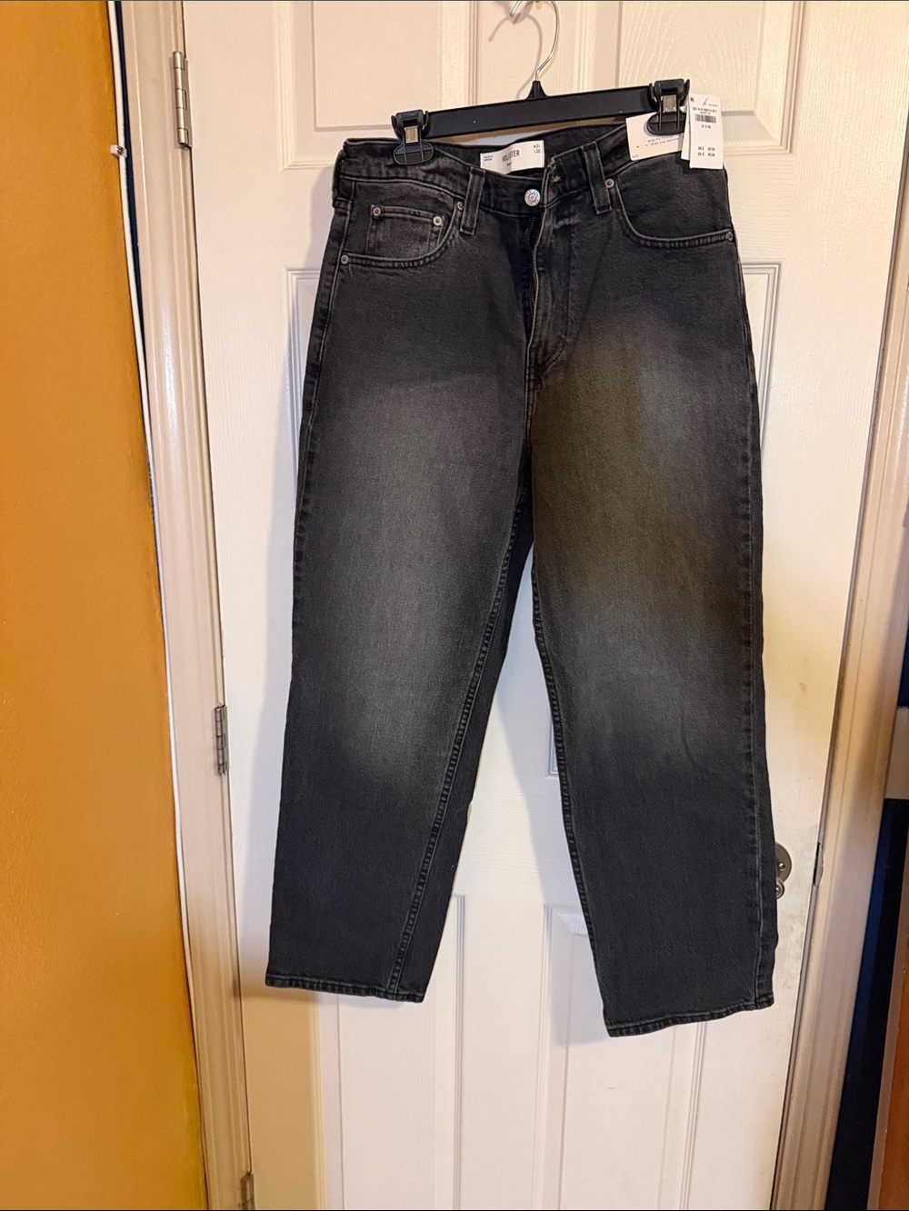 Hollister Men's Faded Black Baggy Jeans New/w tags